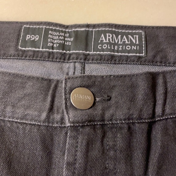 New Armani Collezioni Men Black Jeans Size 40